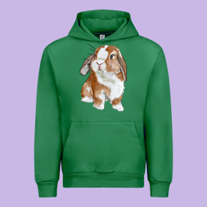 Cute Bunny Urban Hoodie Designed By Ranaportraitstore