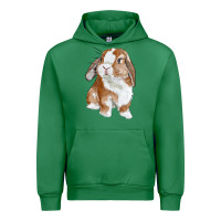 Emerald Cute Bunny Urban Hoodie - RanaPortraitStore