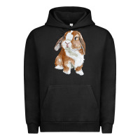 Pigment Black Cute Bunny Urban Hoodie - RanaPortraitStore