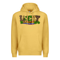 Antique Gold st patricks shamrock gold with rainbow Premium Hoodie - RanaPortraitStore