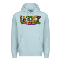 Blue Mist st patricks shamrock gold with rainbow Premium Hoodie - RanaPortraitStore