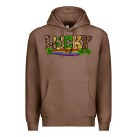 Chestnut st patricks shamrock gold with rainbow Premium Hoodie - RanaPortraitStore
