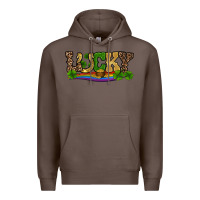 Coffee st patricks shamrock gold with rainbow Premium Hoodie - RanaPortraitStore