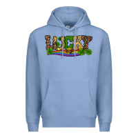 Colony Blue st patricks shamrock gold with rainbow Premium Hoodie - RanaPortraitStore