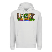 Dove Grey st patricks shamrock gold with rainbow Premium Hoodie - RanaPortraitStore