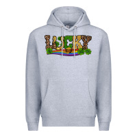 Heather Grey st patricks shamrock gold with rainbow Premium Hoodie - RanaPortraitStore
