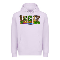 Lilac st patricks shamrock gold with rainbow Premium Hoodie - RanaPortraitStore