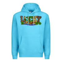 Ocean Blue st patricks shamrock gold with rainbow Premium Hoodie - RanaPortraitStore