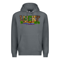 Rock st patricks shamrock gold with rainbow Premium Hoodie - RanaPortraitStore