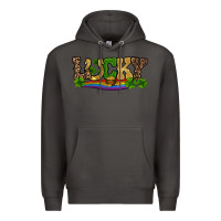 Smoke st patricks shamrock gold with rainbow Premium Hoodie - RanaPortraitStore