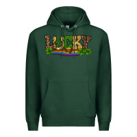 Sports Green st patricks shamrock gold with rainbow Premium Hoodie - RanaPortraitStore