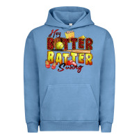 Pigment Pebble Blue hey batter batter swing softball Urban Hoodie - Zillion Design Studio