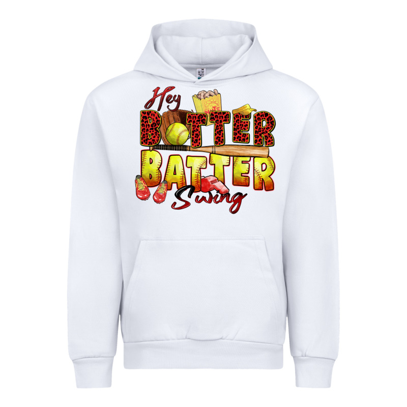 Hey Batter Batter Swing Softball Urban Hoodie by Zillion Design Studio | Teevron