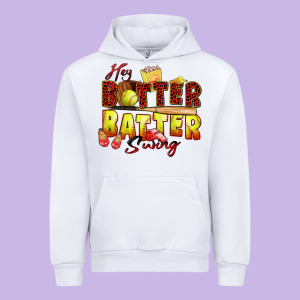 Hey Batter Batter Swing Softball Urban Hoodie Designed By Zillion Design Studio