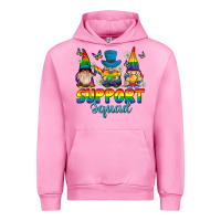 Fuchsia Pink support squad pride gnomies Urban Hoodie - texasbilliewilder