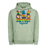 Pigment Oil Green support squad pride gnomies Urban Hoodie - texasbilliewilder