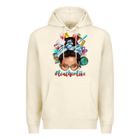 Sandshell teacher life messy bun Premium Hoodie - texasbilliewilder