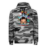 Slate Camo teacher life messy bun Premium Hoodie - texasbilliewilder