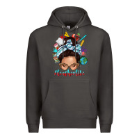 Smoke teacher life messy bun Premium Hoodie - texasbilliewilder