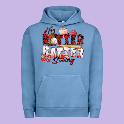 Hey Batter Batter Swing Baseball Urban Hoodie Designed By Zillion Design Studio
