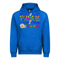 Cobalt you are enough with daisies Urban Hoodie - texasbilliewilder