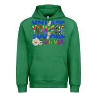 Emerald you are enough with daisies Urban Hoodie - texasbilliewilder