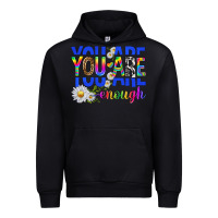 Foreset Green you are enough with daisies Urban Hoodie - texasbilliewilder