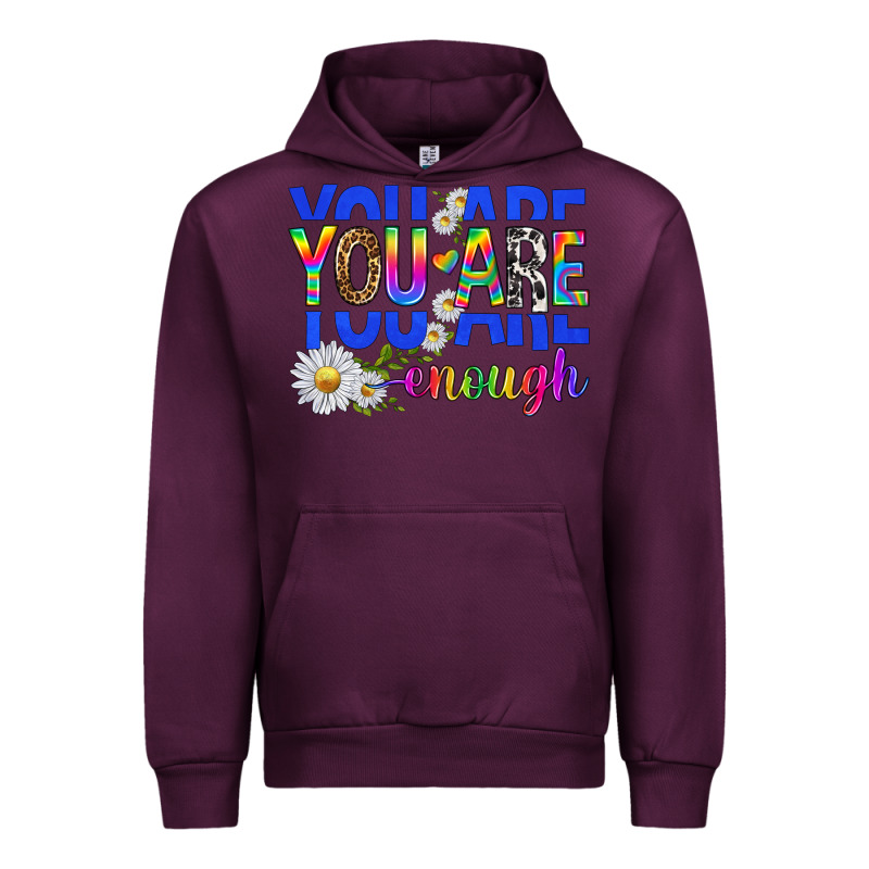 You Are Enough With Daisies Urban Hoodie by texasbilliewilder | Teevron