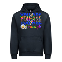 Navy you are enough with daisies Urban Hoodie - texasbilliewilder