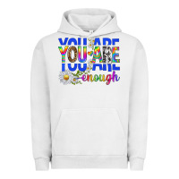Pigment Lunar Rock you are enough with daisies Urban Hoodie - texasbilliewilder