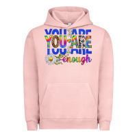 Pigment Salmon you are enough with daisies Urban Hoodie - texasbilliewilder