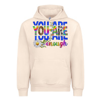 Sandshell you are enough with daisies Urban Hoodie - texasbilliewilder