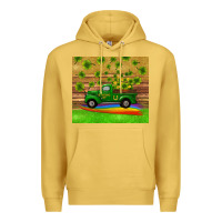 Antique Gold st patricks day truck shamrock with rainbow tumbler Premium Hoodie - RanaPortraitStore