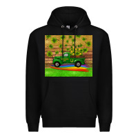 Black st patricks day truck shamrock with rainbow tumbler Premium Hoodie - RanaPortraitStore