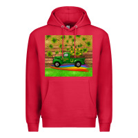 Cardinal st patricks day truck shamrock with rainbow tumbler Premium Hoodie - RanaPortraitStore