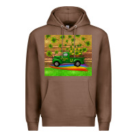 St Patricks Day Truck Shamrock With Rainbow Tumbler Premium Hoodie | Teevron