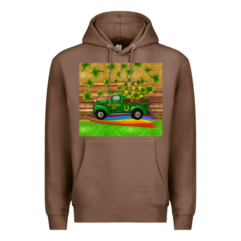 St Patricks Day Truck Shamrock With Rainbow Tumbler Premium Hoodie by RanaPortraitStore | Teevron
