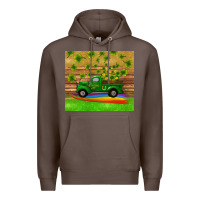 Coffee st patricks day truck shamrock with rainbow tumbler Premium Hoodie - RanaPortraitStore