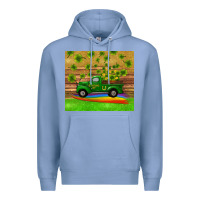 Colony Blue st patricks day truck shamrock with rainbow tumbler Premium Hoodie - RanaPortraitStore