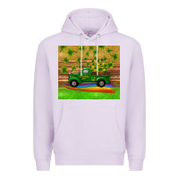 Lilac st patricks day truck shamrock with rainbow tumbler Premium Hoodie - RanaPortraitStore