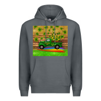Rock st patricks day truck shamrock with rainbow tumbler Premium Hoodie - RanaPortraitStore