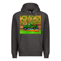 Smoke st patricks day truck shamrock with rainbow tumbler Premium Hoodie - RanaPortraitStore