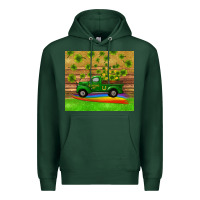 Sports Green st patricks day truck shamrock with rainbow tumbler Premium Hoodie - RanaPortraitStore
