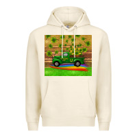 Tofu st patricks day truck shamrock with rainbow tumbler Premium Hoodie - RanaPortraitStore
