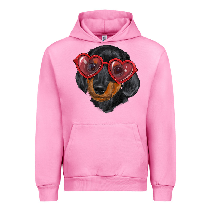 Dachshund With Love Glasses Urban Hoodie by RanaPortraitStore | Teevron