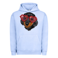 Pigment Grape Ice Dachshund with love glasses Urban Hoodie - RanaPortraitStore