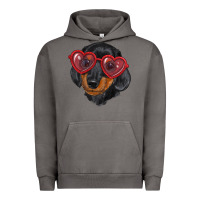 Pigment Tornado Dachshund with love glasses Urban Hoodie - RanaPortraitStore