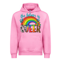 Fuchsia Pink the future is queer Urban Hoodie - texasbilliewilder