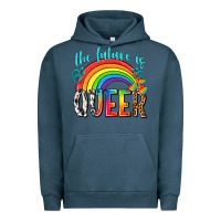 Pigment Midnight Navy the future is queer Urban Hoodie - texasbilliewilder