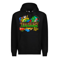 Black teacher life Premium Hoodie - texasbilliewilder